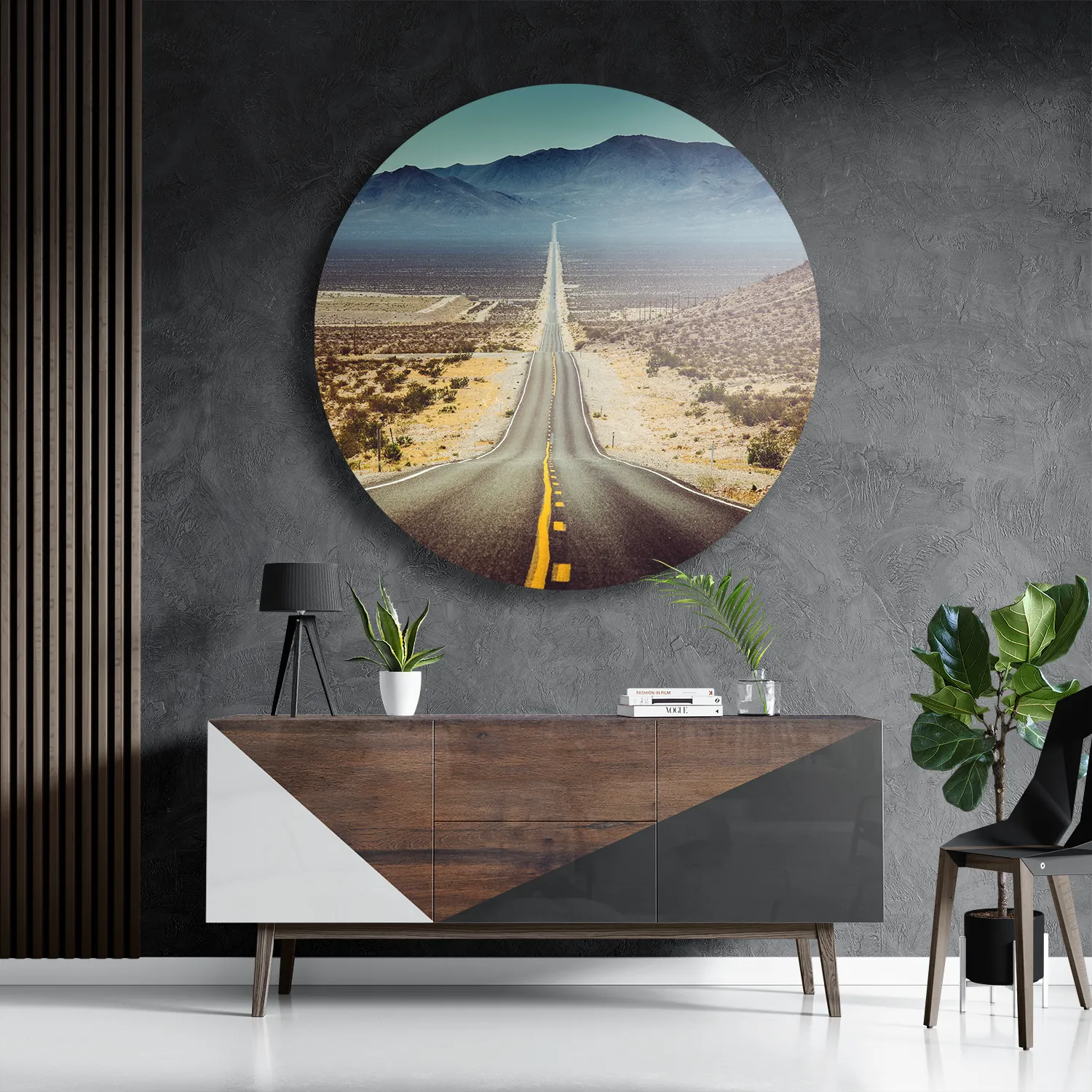 Schilderij Deathvally Rond – Muurcirkel Template TP DB Rond Natuur 61 3