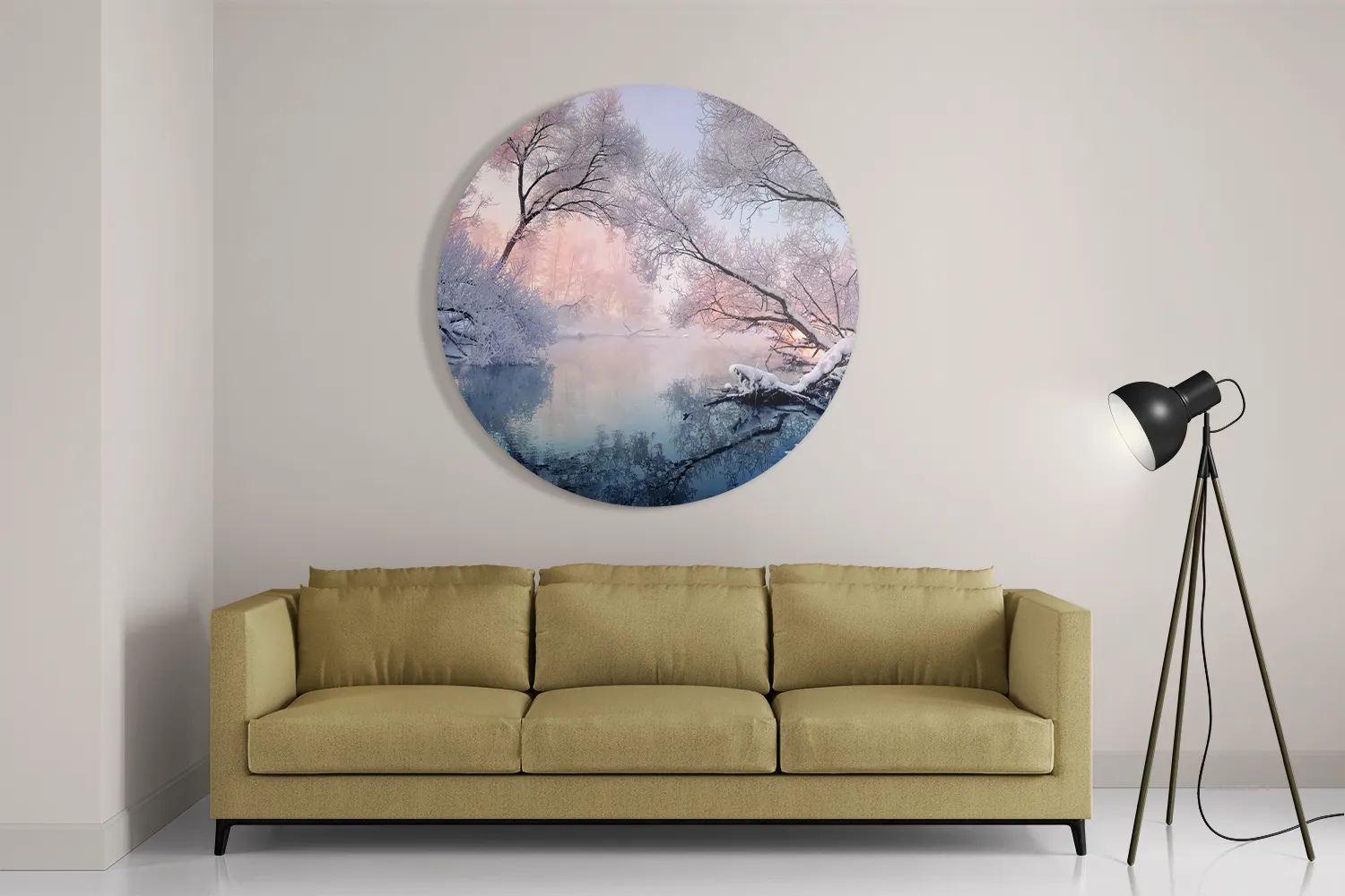 Schilderij Winter is coming Rond – Muurcirkel Template TP DB Rond Natuur 62 2