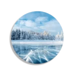 Schilderij Ijzige winter Rond – Muurcirkel Template TP DB Rond Natuur 63 1