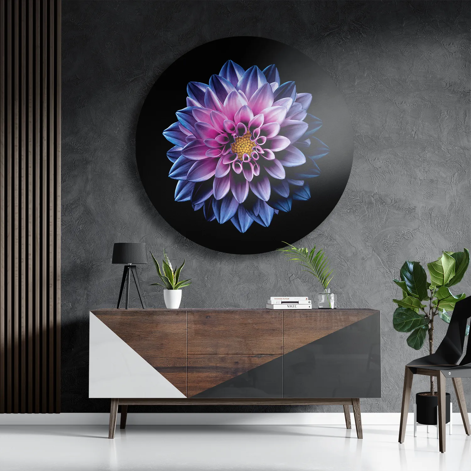 Template_TP_DB_Rond_Natuur_67-3 Schilderij Paarse Dahlia Rond – Muurcirkel Template TP DB Rond Natuur 67 3