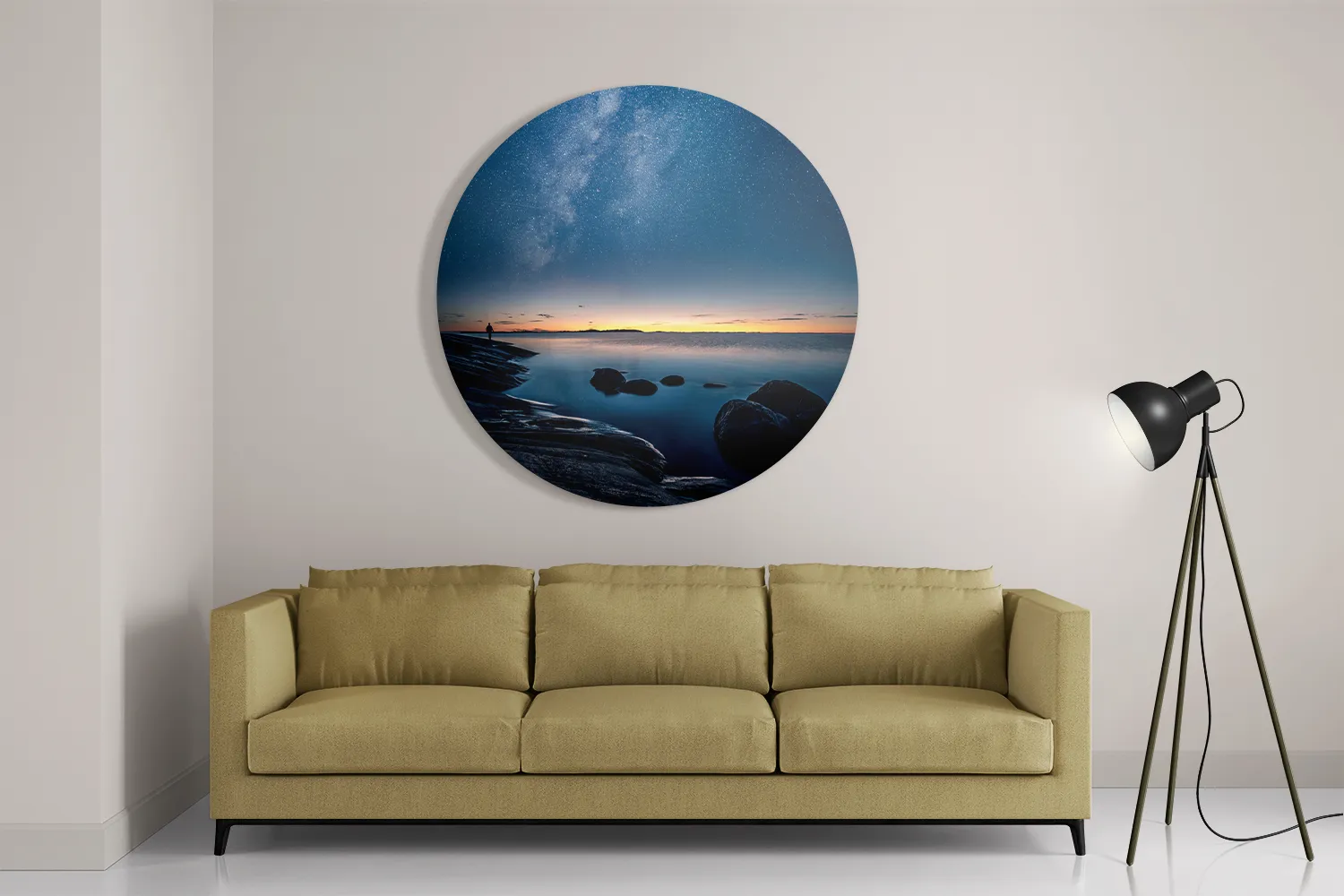 Schilderij De Blauwe Melkweg Rond – Muurcirkel Template TP DB Rond Natuur 72 2