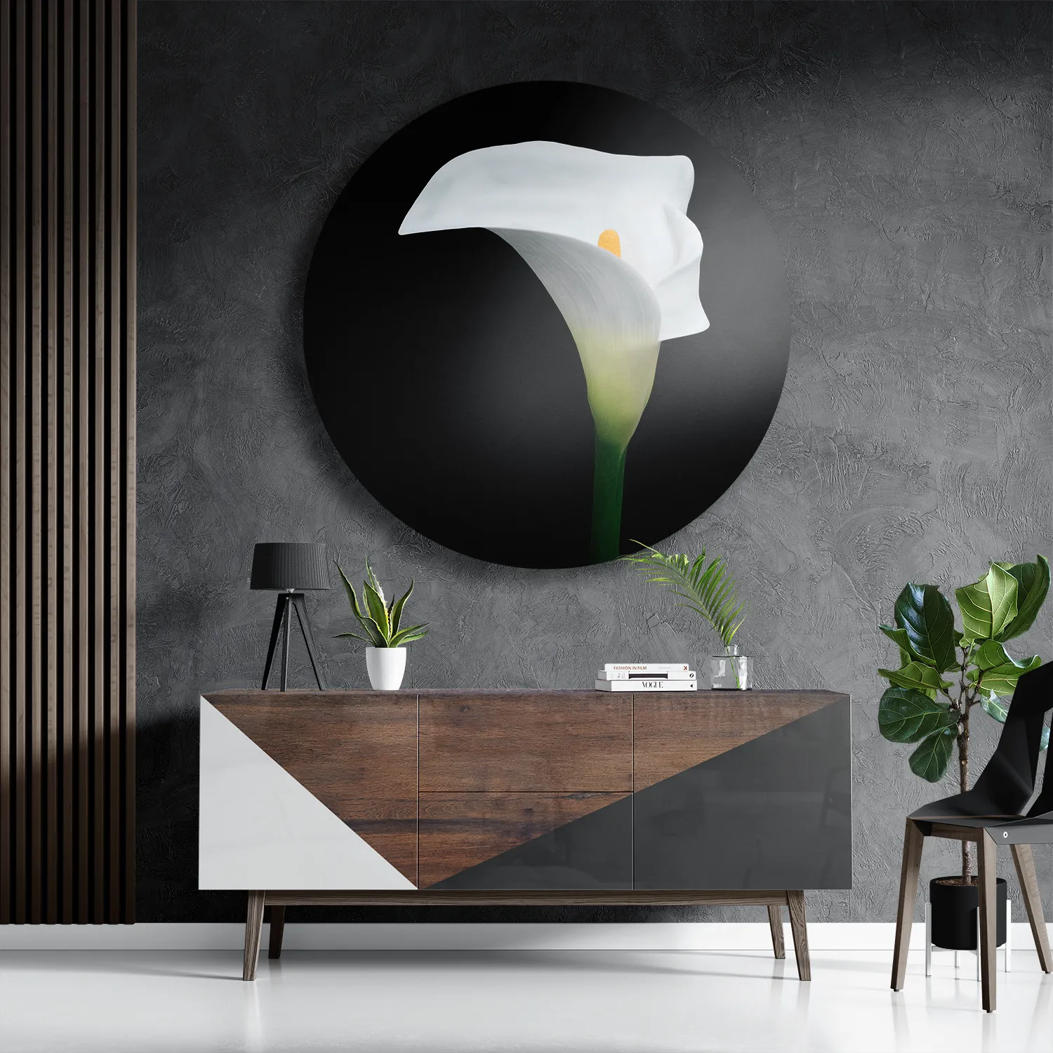 Schilderij Aaronskelk Rond – Muurcirkel Template TP DB Rond Natuur 73 3