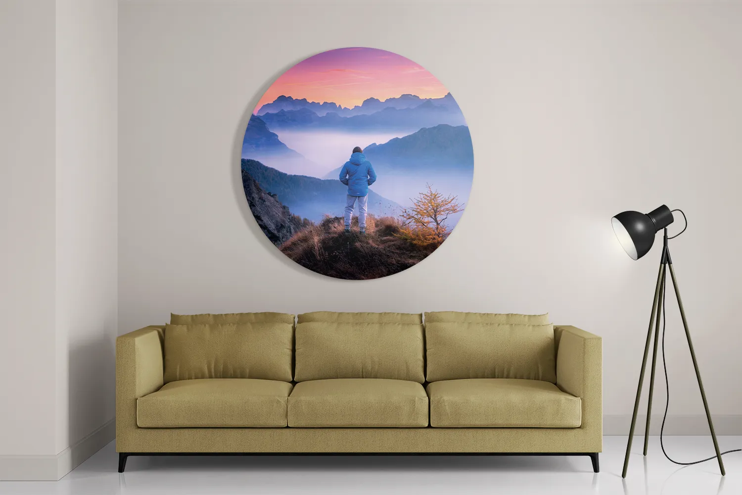 Template_TP_DB_Rond_Natuur_76-2 Schilderij On top of the world Rond – Muurcirkel Template TP DB Rond Natuur 76 2