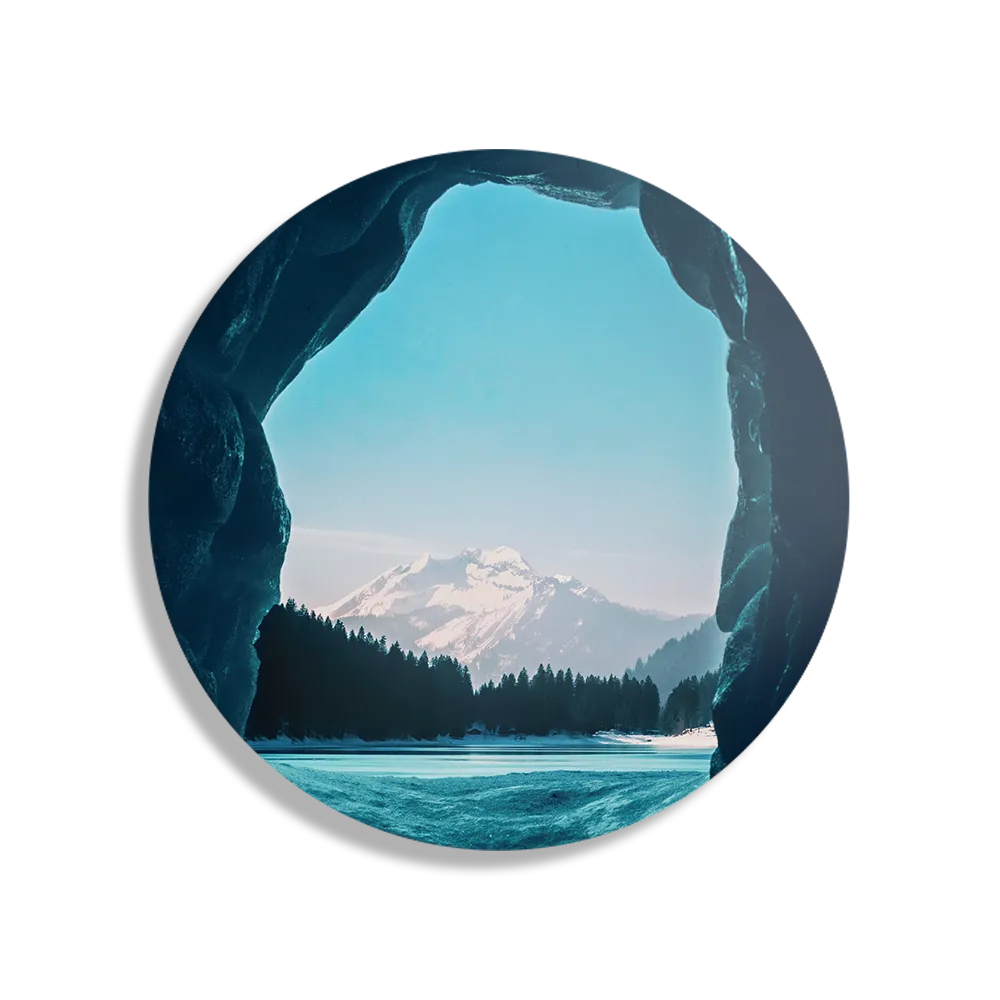 Schilderij Winter dreams Rond – Muurcirkel Template TP DB Rond Natuur 77 1