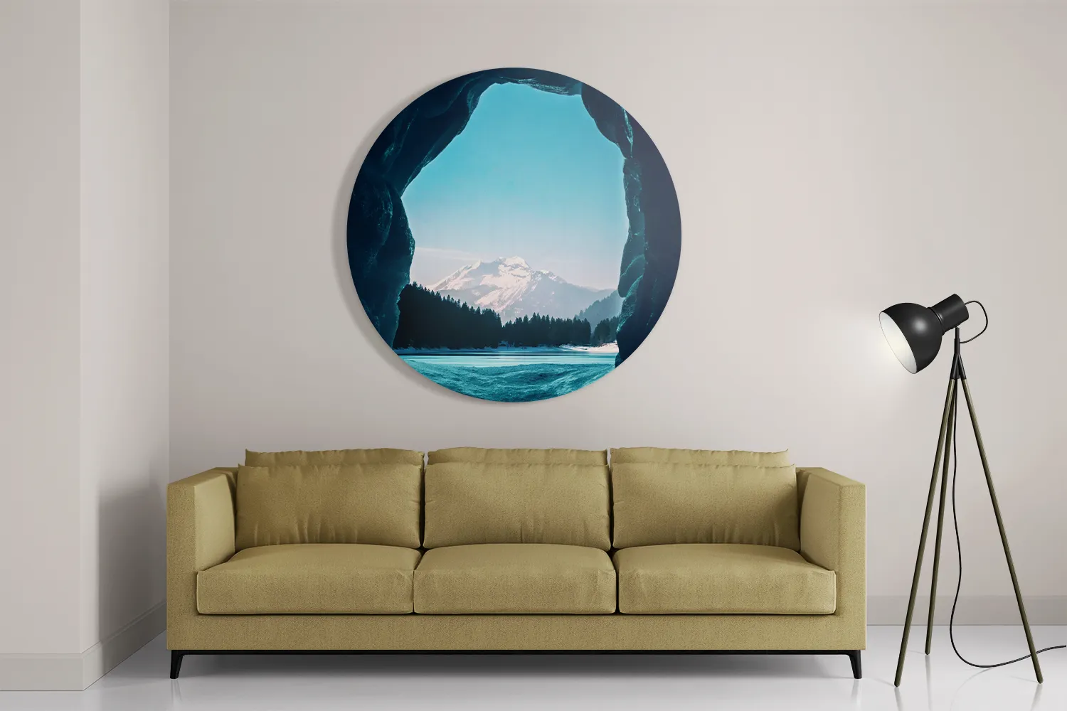 Schilderij Winter dreams Rond – Muurcirkel Template TP DB Rond Natuur 77 2