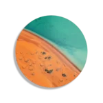 Schilderij Kleurrijke woestijn Rond – Muurcirkel Template TP DB Rond Natuur 79 1