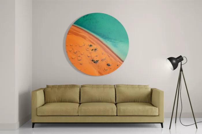 Schilderij Kleurrijke woestijn Rond – Muurcirkel Template TP DB Rond Natuur 79 2