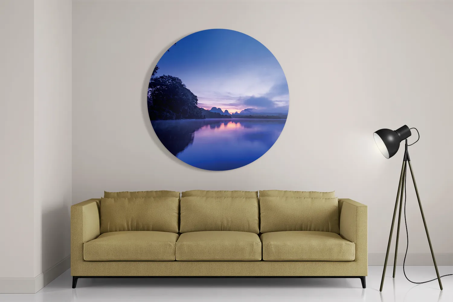 Schilderij Lapland Rond – Muurcirkel Template TP DB Rond Natuur 85 2