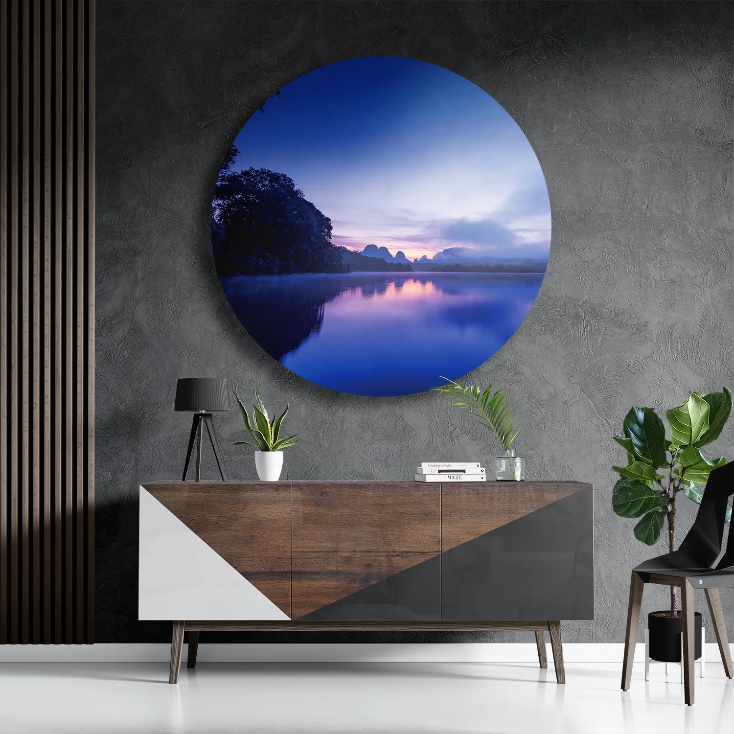 Schilderij Lapland Rond – Muurcirkel Template TP DB Rond Natuur 85 3