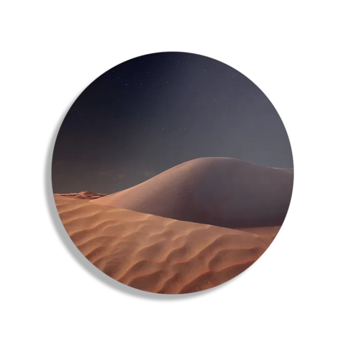 Schilderij De woestijn Rond – Muurcirkel Template TP DB Rond Natuur 86 1