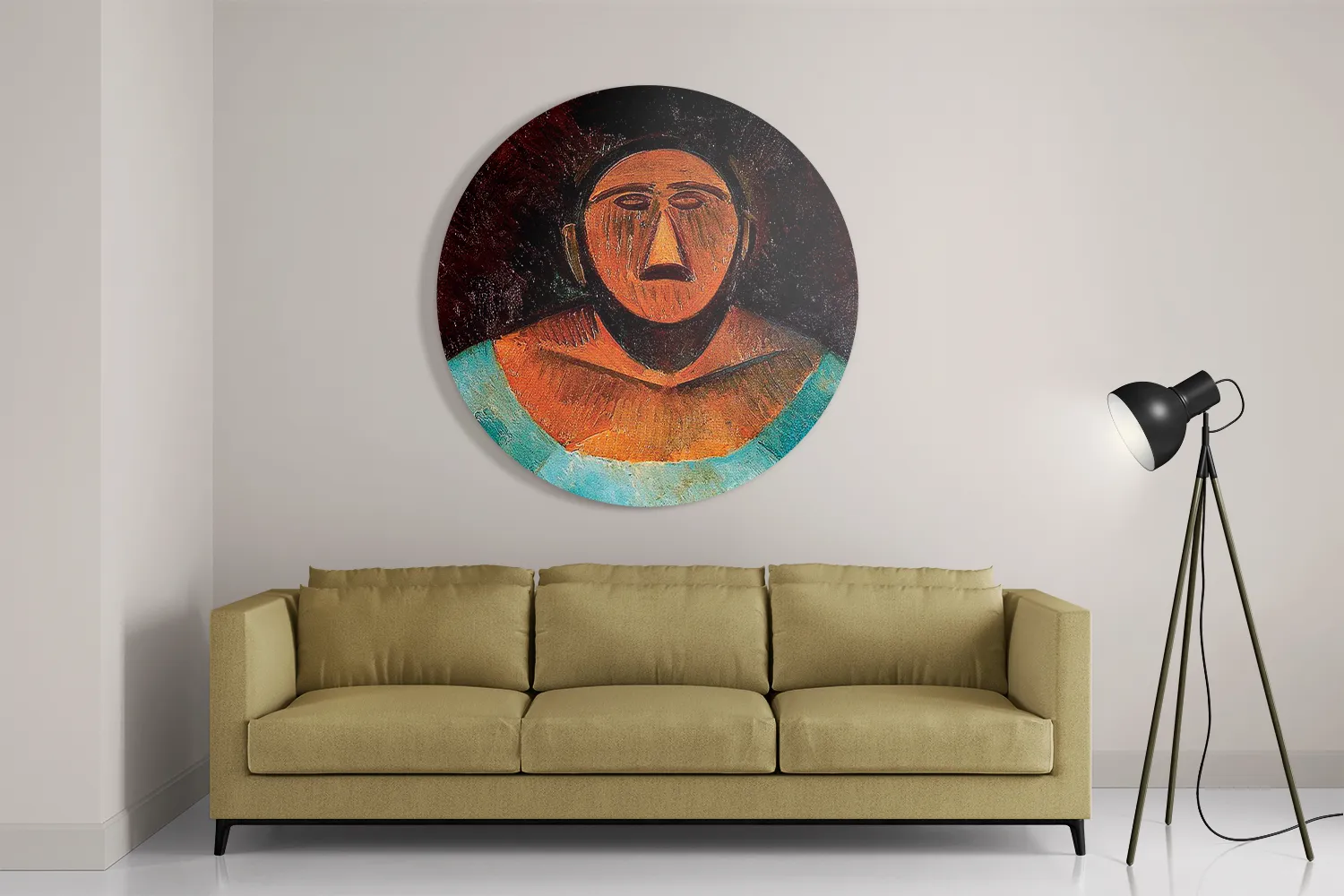 Template_TP_DB_Rond_Om_16-2 Schilderij Picasso Boerin 1908 Rond – Muurcirkel Template TP DB Rond Om 16 2