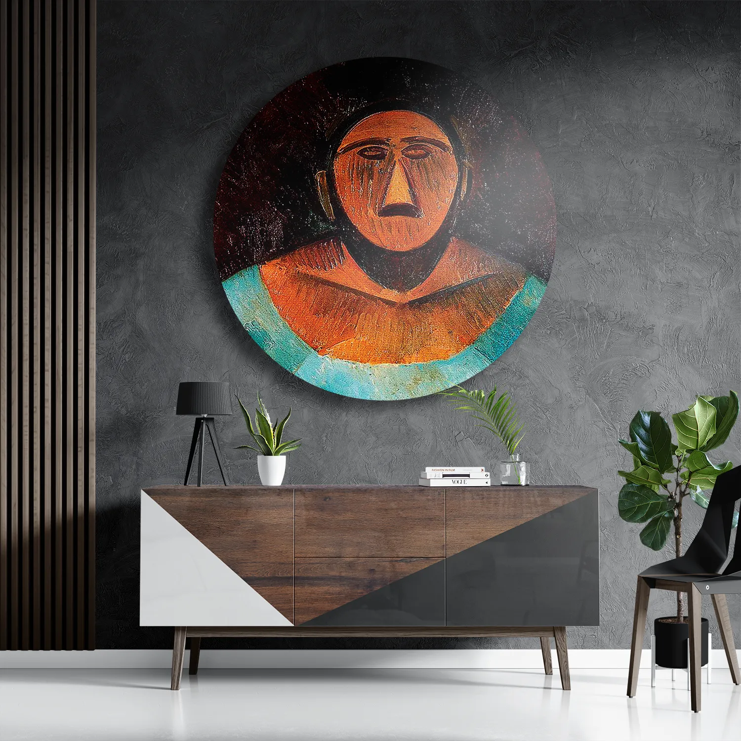 Template_TP_DB_Rond_Om_16-3 Schilderij Picasso Boerin 1908 Rond – Muurcirkel Template TP DB Rond Om 16 3