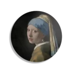 Schilderij Johannes Vermeer Meisje met de parel 1665-1167 Rond – Muurcirkel Template TP DB Rond Om 2 1