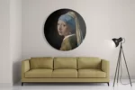 Schilderij Johannes Vermeer Meisje met de parel 1665-1167 Rond – Muurcirkel Template TP DB Rond Om 2 2