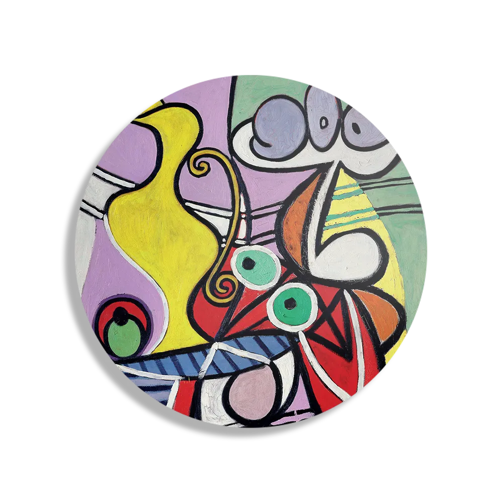 Template_TP_DB_Rond_Om_22-1 Schilderij Picasso stilleven op een stoel 1931 Rond – Muurcirkel Template TP DB Rond Om 22 1