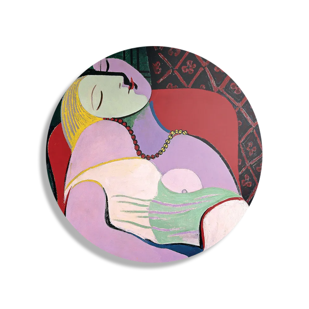 Schilderij Picasso Een Droom 1932 Rond – Muurcirkel Template TP DB Rond Om 8 1