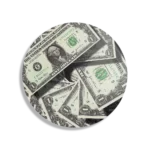 Schilderij Dollars Money George Washington Rond – Muurcirkel Template TP DB Rond Overig 05 1