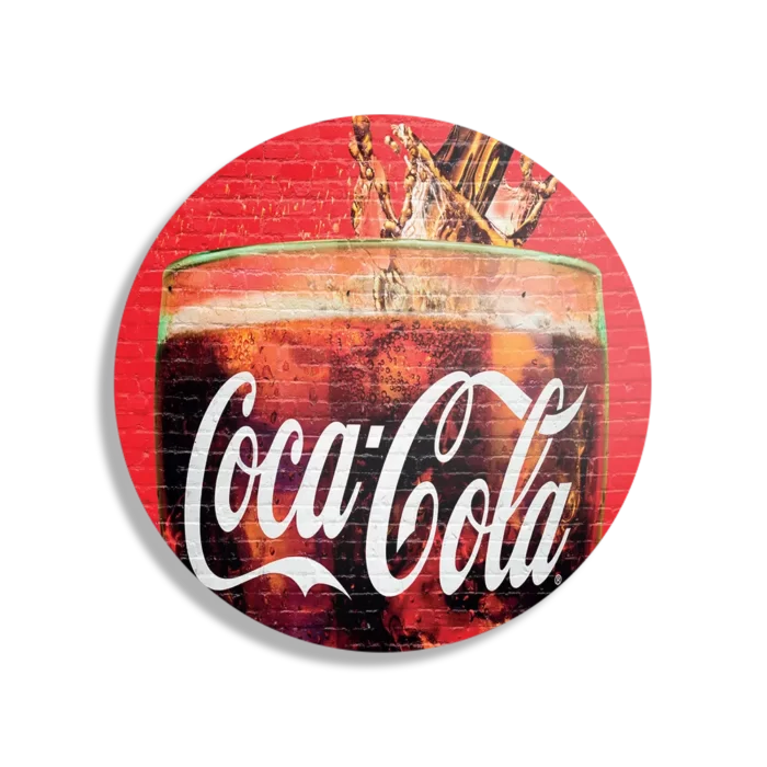 Schilderij Coca Cola Muurschildering Rond – Muurcirkel Template TP DB Rond Retro 13 1