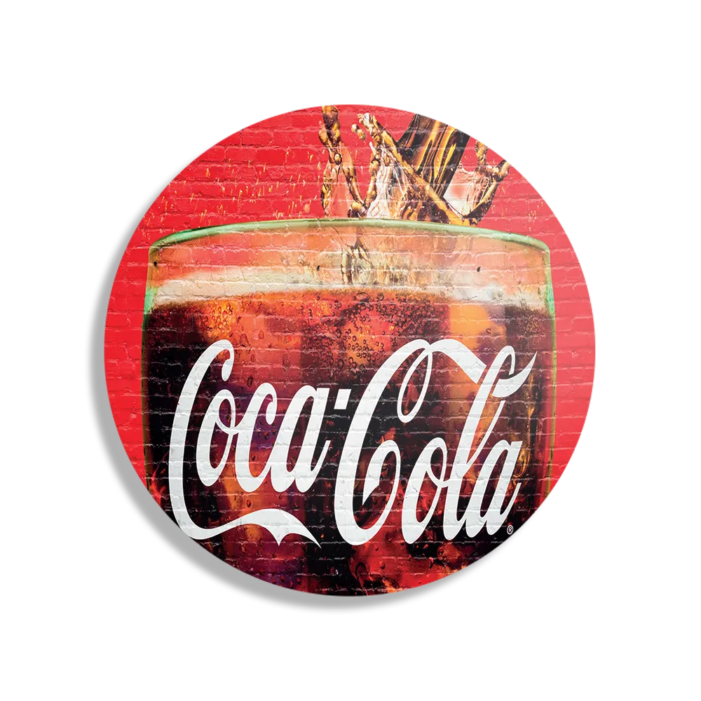 Schilderij Coca Cola Muurschildering Rond – Muurcirkel Template TP DB Rond Retro 13 1