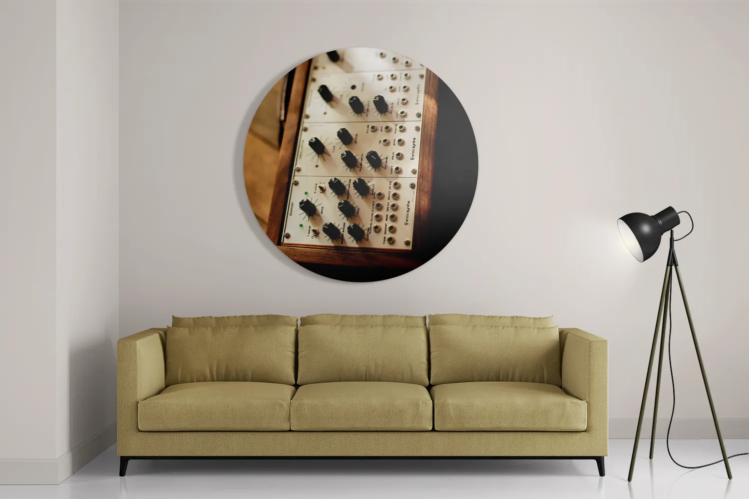 Schilderij Old School Fotocamera Rond – Muurcirkel Template TP DB Rond Retro 3 2