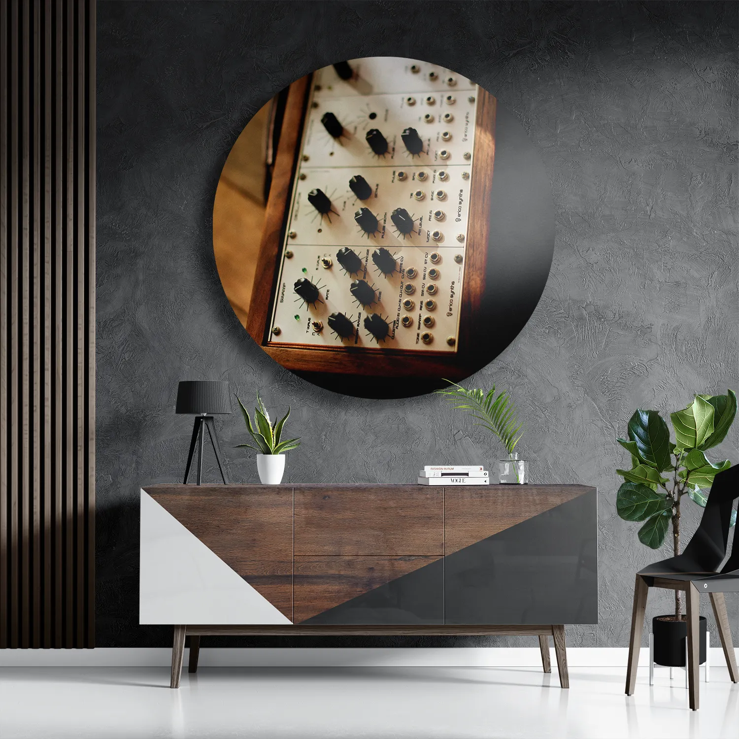 Schilderij Old School Fotocamera Rond – Muurcirkel Template TP DB Rond Retro 3 3