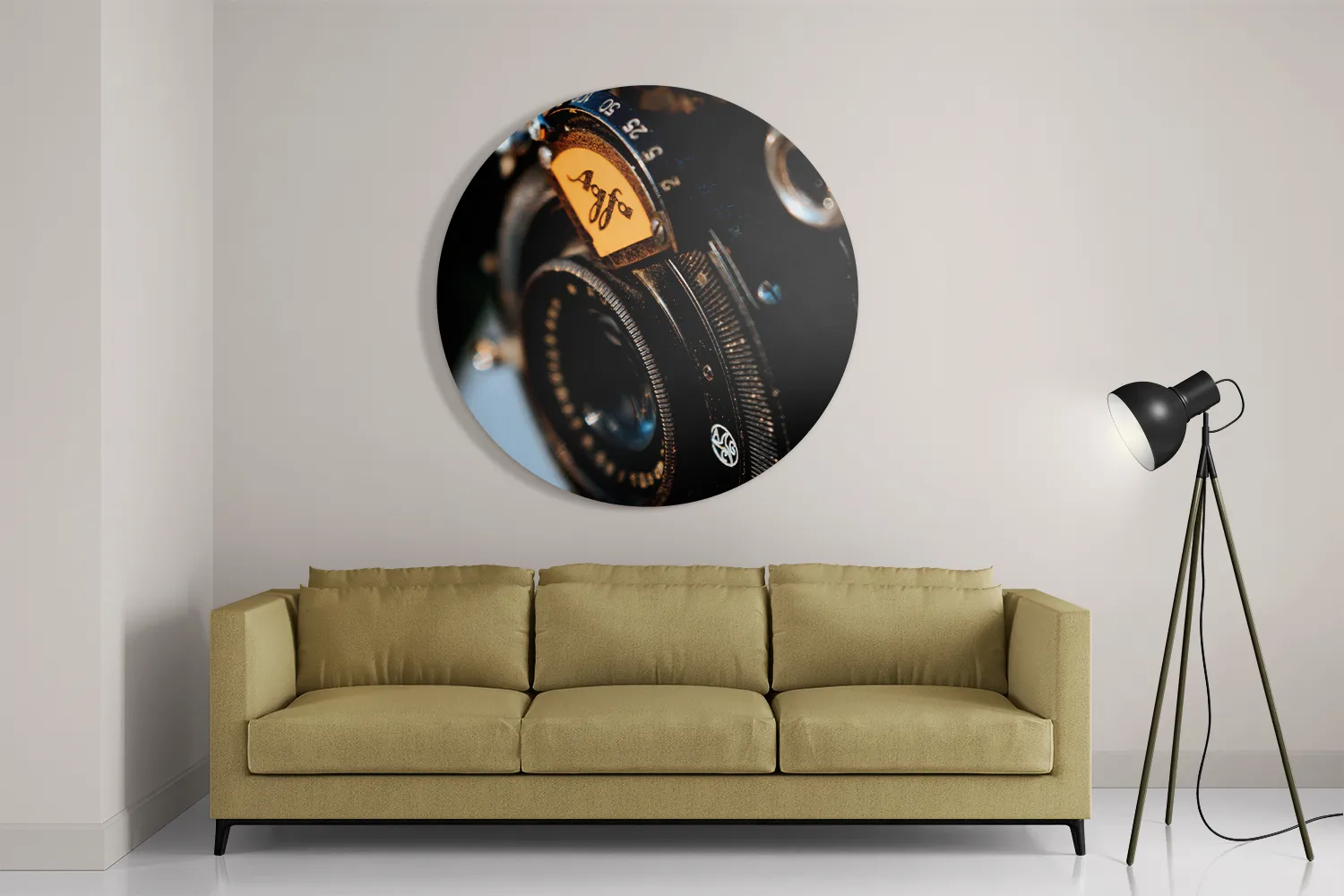 Schilderij Muziekverdeler Rond – Muurcirkel Template TP DB Rond Retro 4 2