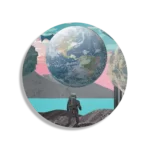 Schilderij Abstracte Aarde Rond – Muurcirkel Template TP DB Rond Ruimtevaart 13 1