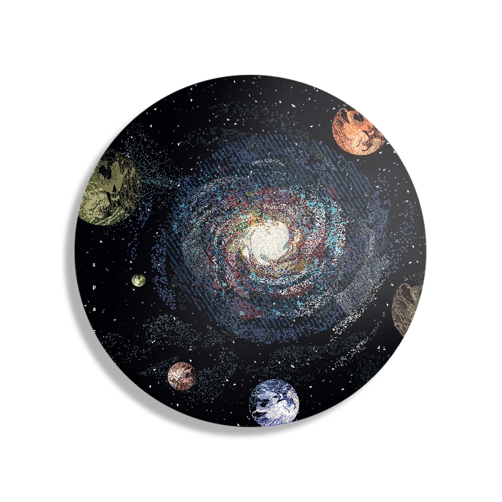 Schilderij Ons planetenstelsel Rond – Muurcirkel Template TP DB Rond Ruimtevaart 15 1