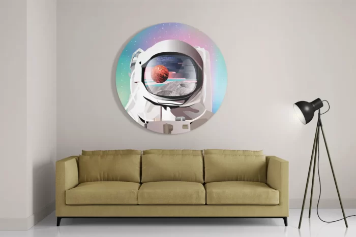 Schilderij De Reflectie Rond – Muurcirkel Template TP DB Rond Ruimtevaart 16 2
