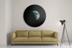 Schilderij To The Moon Rond – Muurcirkel Template TP DB Rond Ruimtevaart 2 2