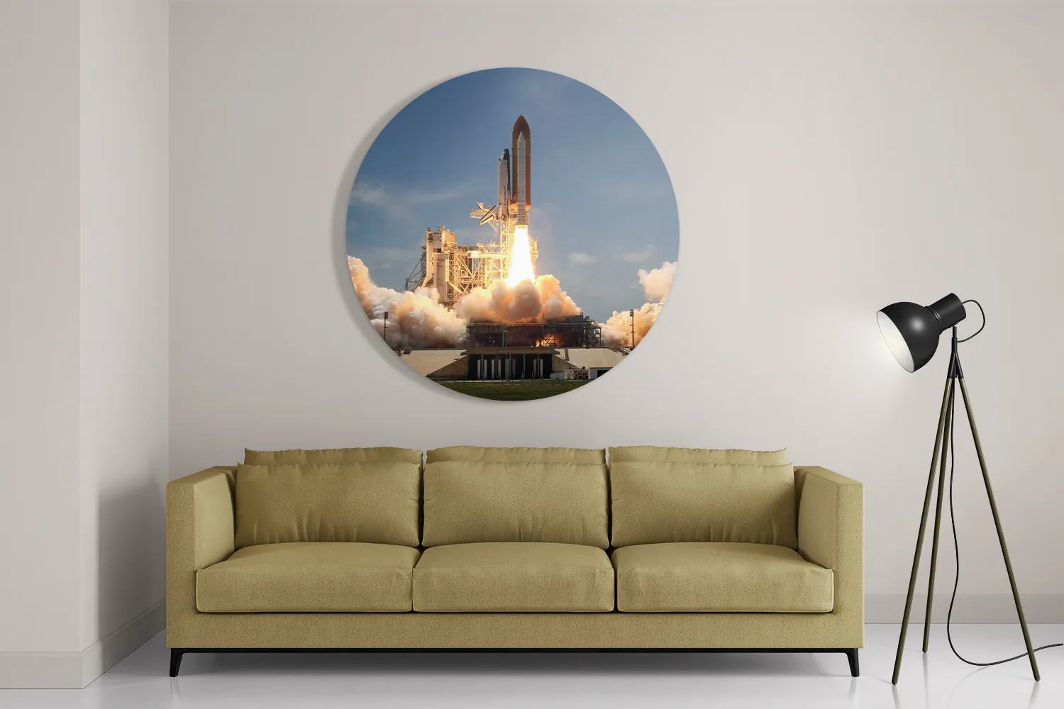 Schilderij Ready for takeoff Rond – Muurcirkel Template TP DB Rond Ruimtevaart 3 2