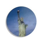 Schilderij Vrijheidsbeeld New York Donker 02 Rond – Muurcirkel Template TP DB Rond Steden 19 1