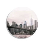 Schilderij Brooklyn Bridge New York Rond – Muurcirkel Template TP DB Rond Steden 24 1