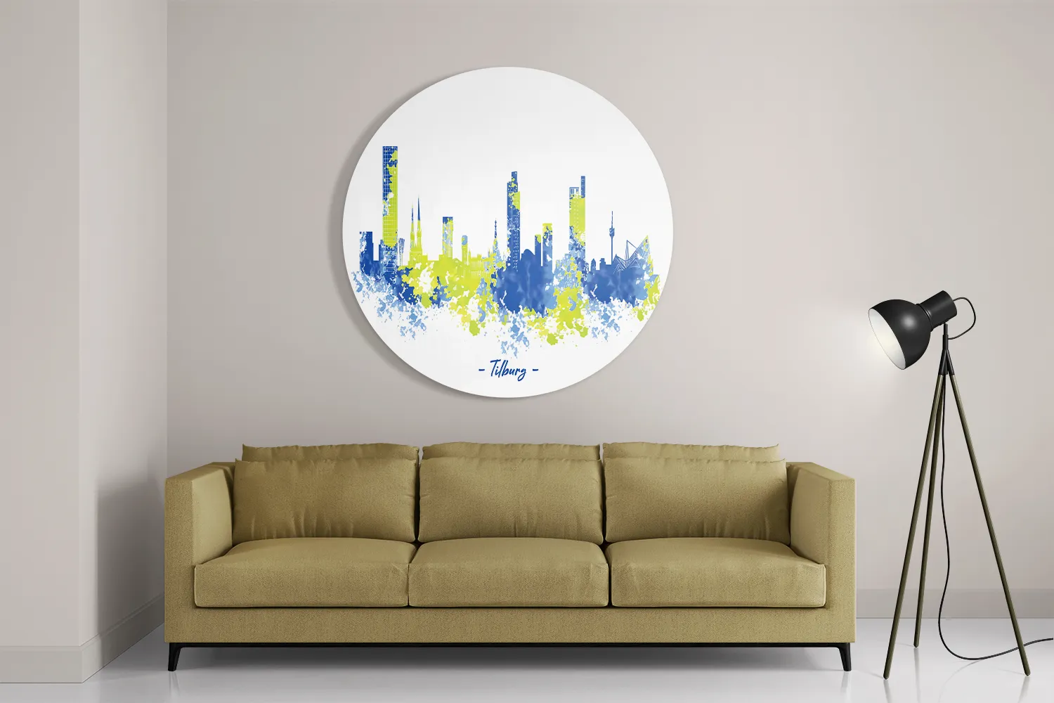 Template_TP_DB_Rond_Steden_97-2 Schilderij Skyline Tilburg Watercolor Paint Rond – Muurcirkel Template TP DB Rond Steden 97 2