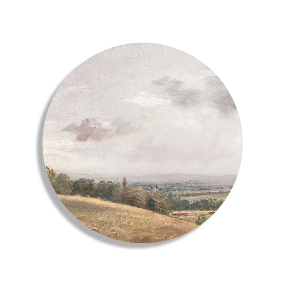 Schilderij Het Landschap van Vroeger 02 Rond – Muurcirkel Template TP DB Rond Vintage 20 1