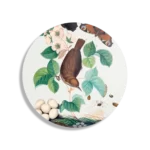 Schilderij Prent Natuur Vogel en Bloemen 03 Rond – Muurcirkel Template TP DB Rond Vintage 3 1