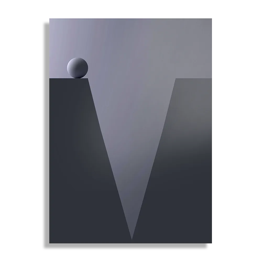 Schilderij letter V Rechthoek Verticaal Template DB 50 70 Verticaal Abstract 05 1
