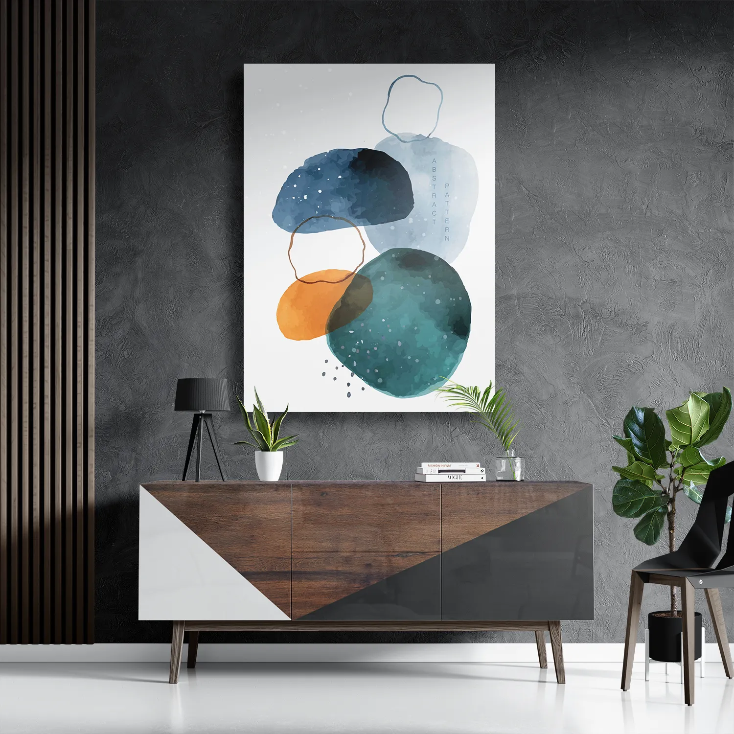 Schilderij Scandinavisch Kleurrijk Rechthoek Verticaal Template DB 50 70 Verticaal Abstract 08 3