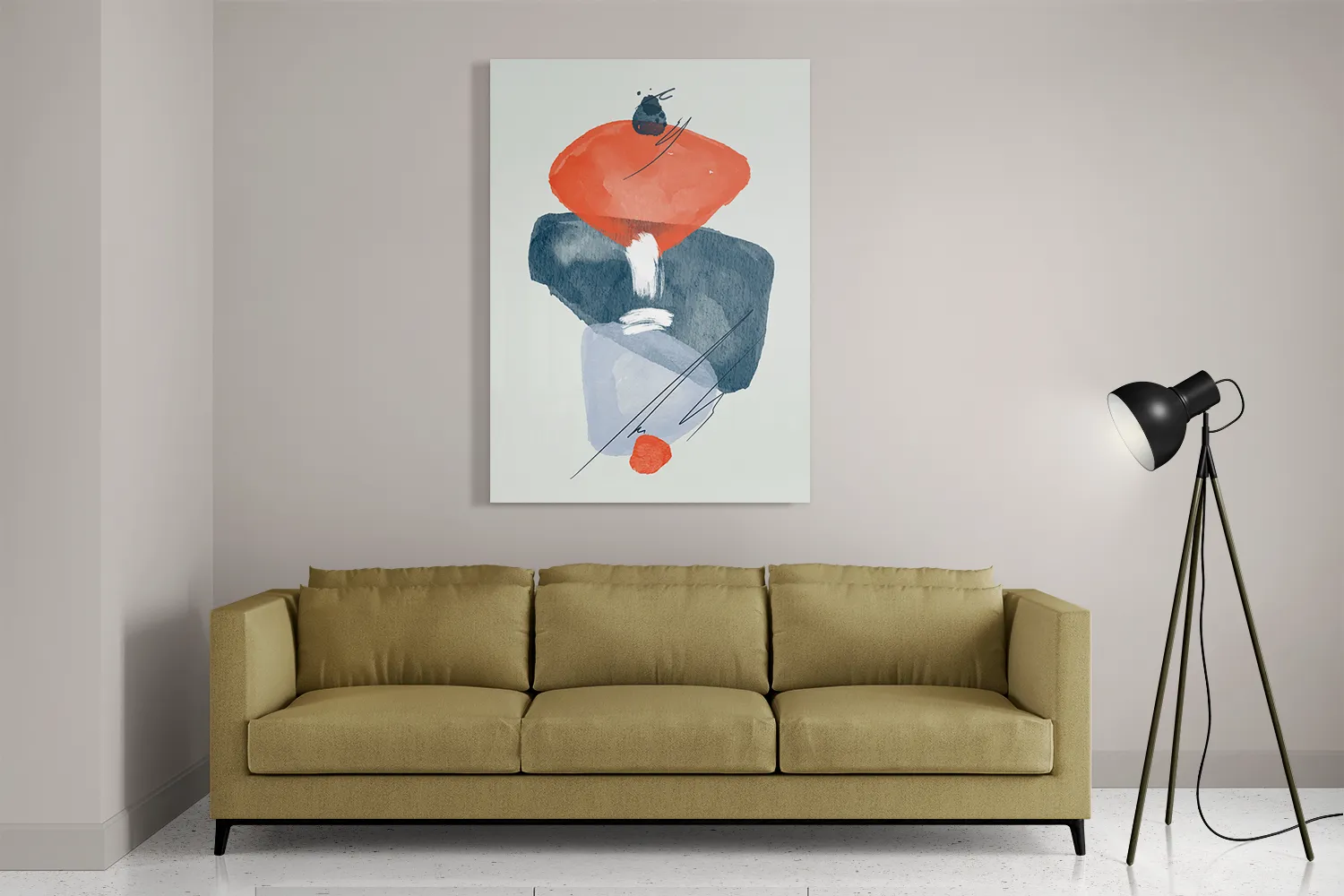 Schilderij Scandinavisch Design Rechthoek Verticaal Template DB 50 70 Verticaal Abstract 116 2