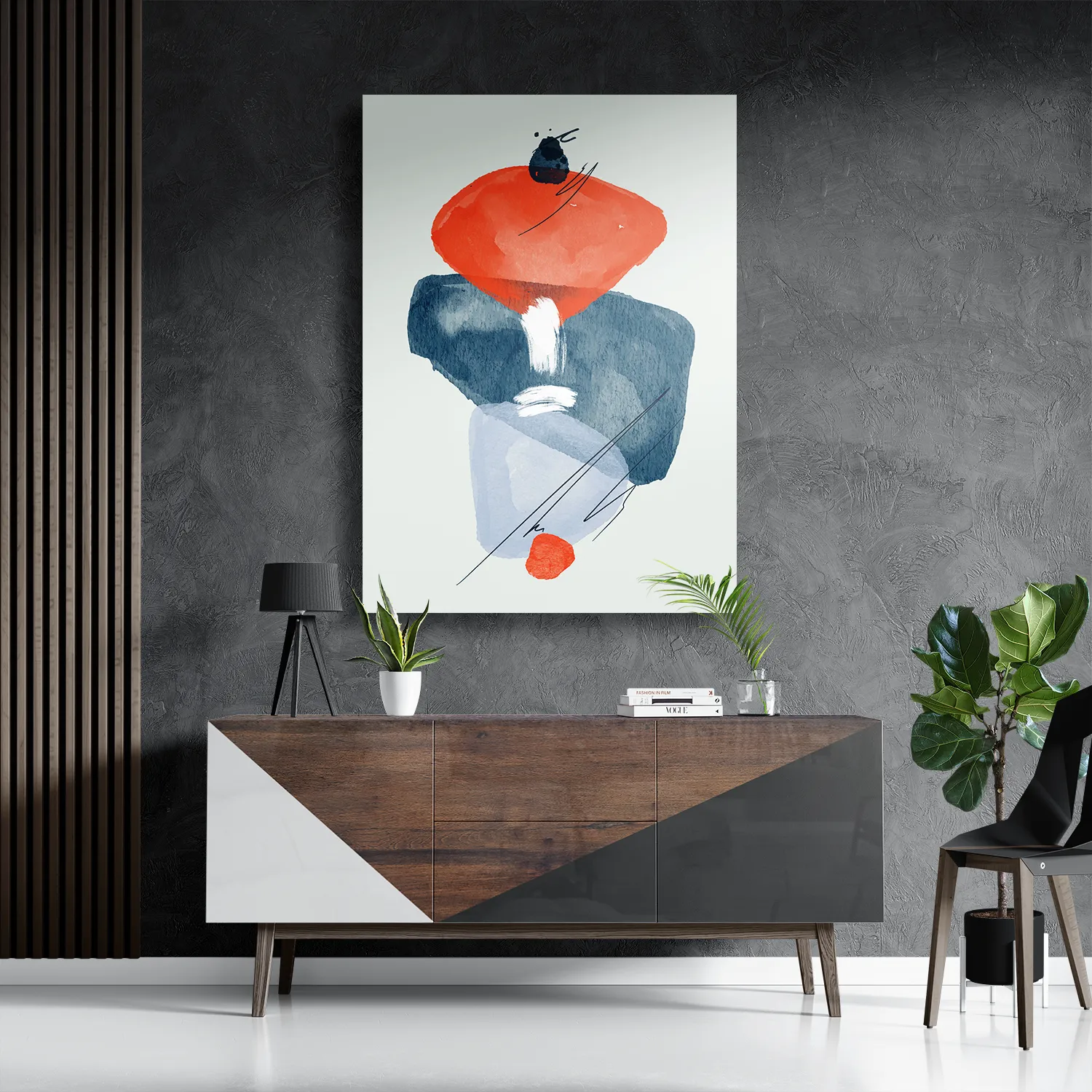 Schilderij Scandinavisch Design Rechthoek Verticaal Template DB 50 70 Verticaal Abstract 116 3