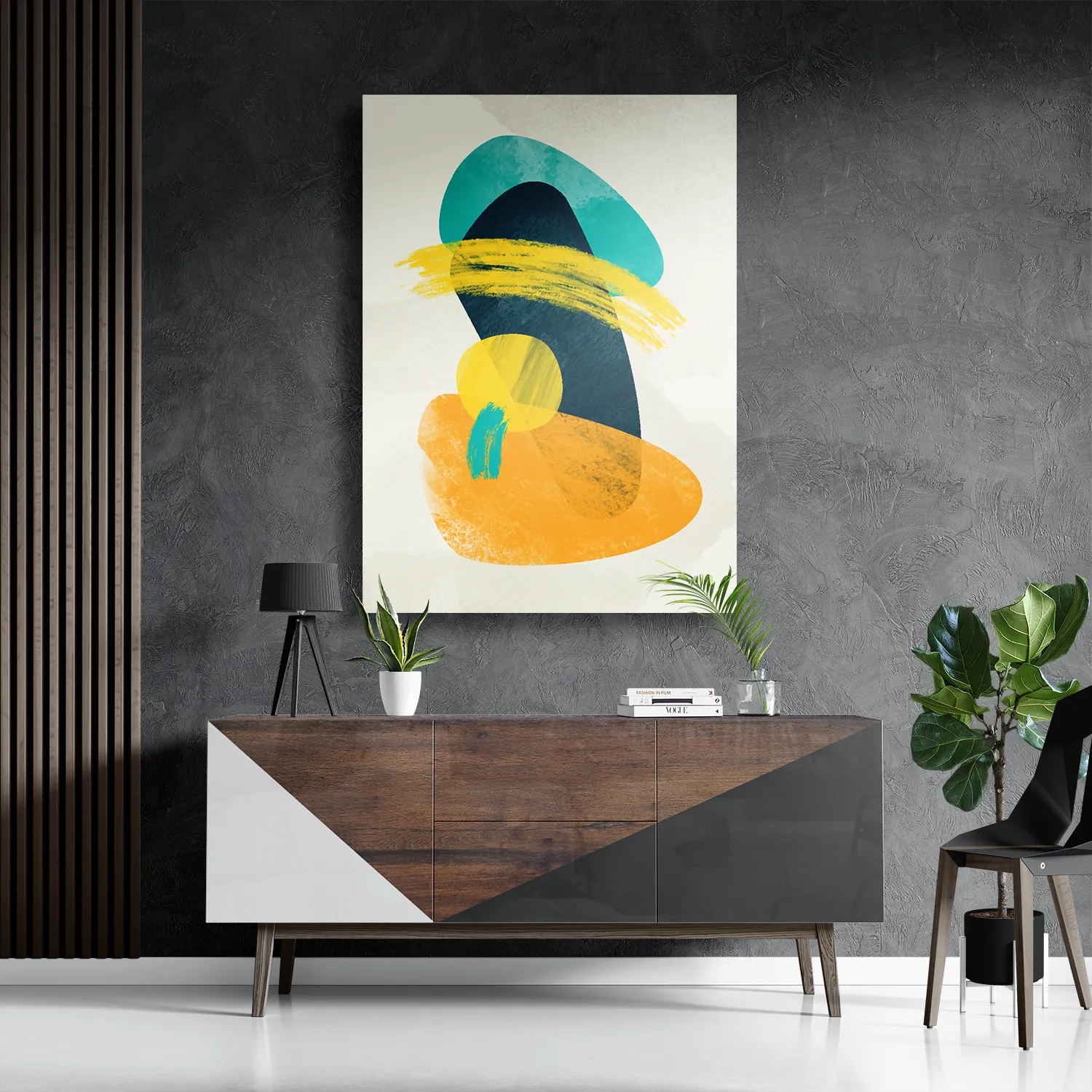 Schilderij Scandinavisch Design Kleurrijk Rechthoek Verticaal Template DB 50 70 Verticaal Abstract 117 3