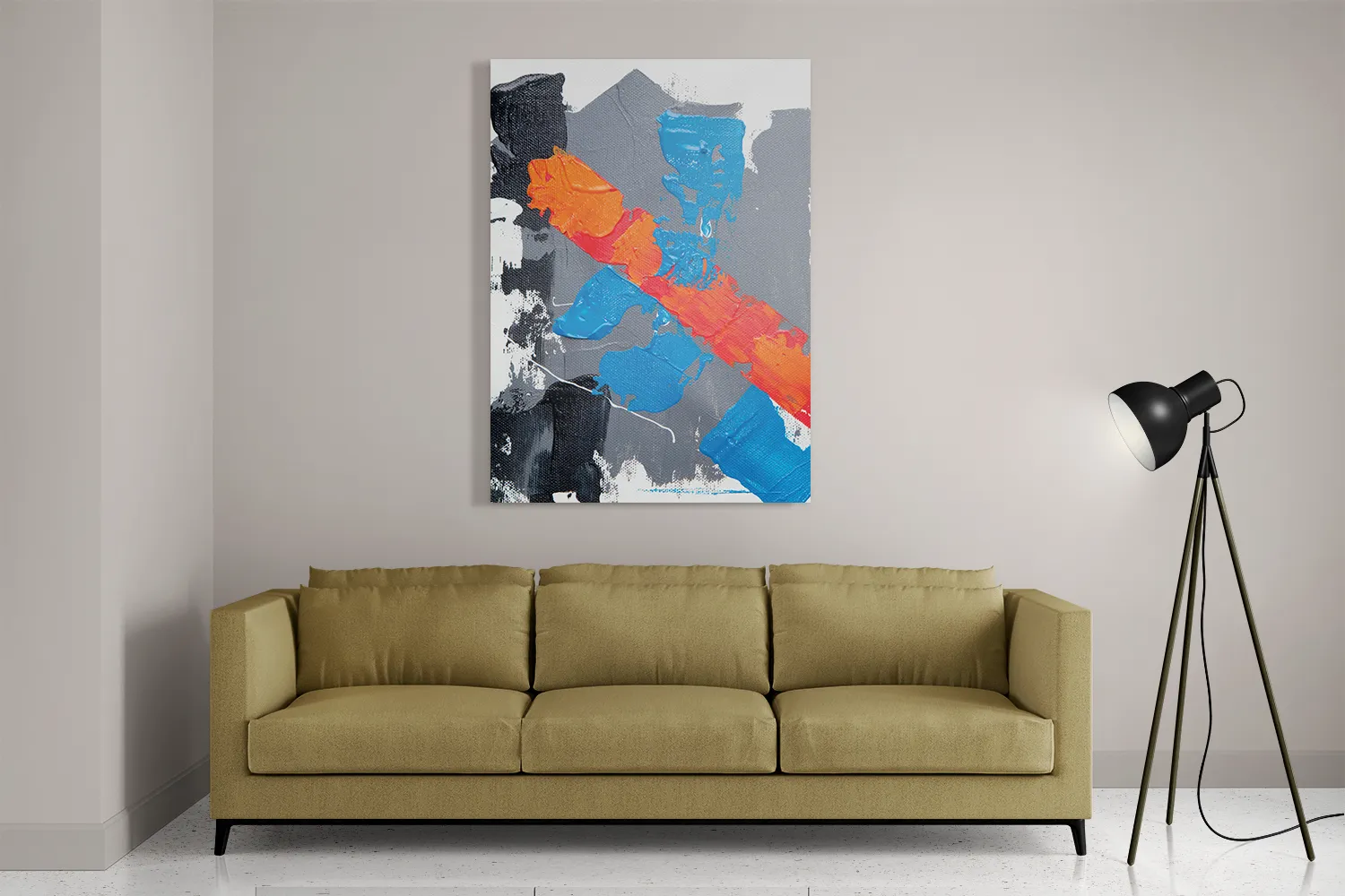 Schilderij Painted Canvas Rechthoek Verticaal Template DB 50 70 Verticaal Abstract 118 2