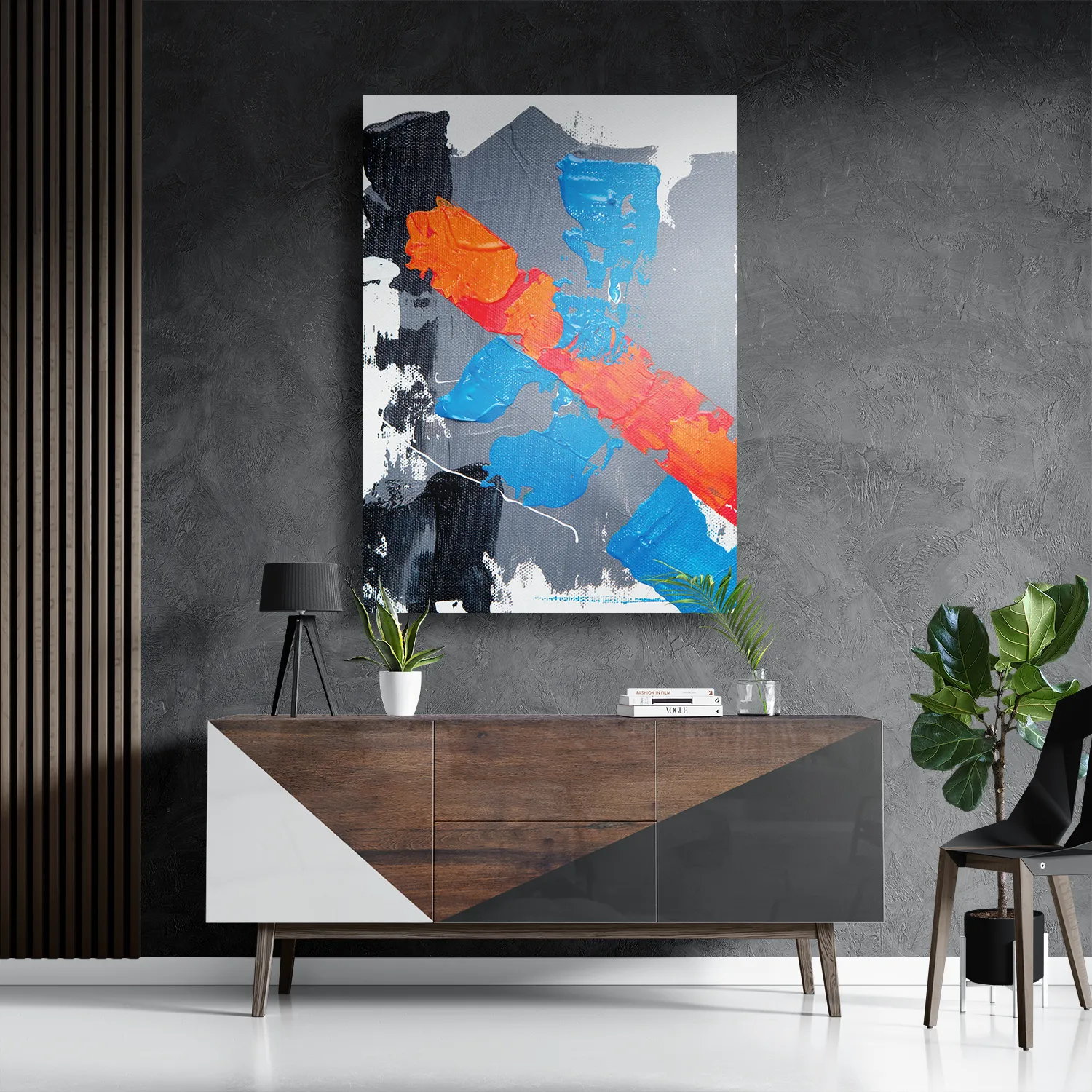Schilderij Painted Canvas Rechthoek Verticaal Template DB 50 70 Verticaal Abstract 118 3