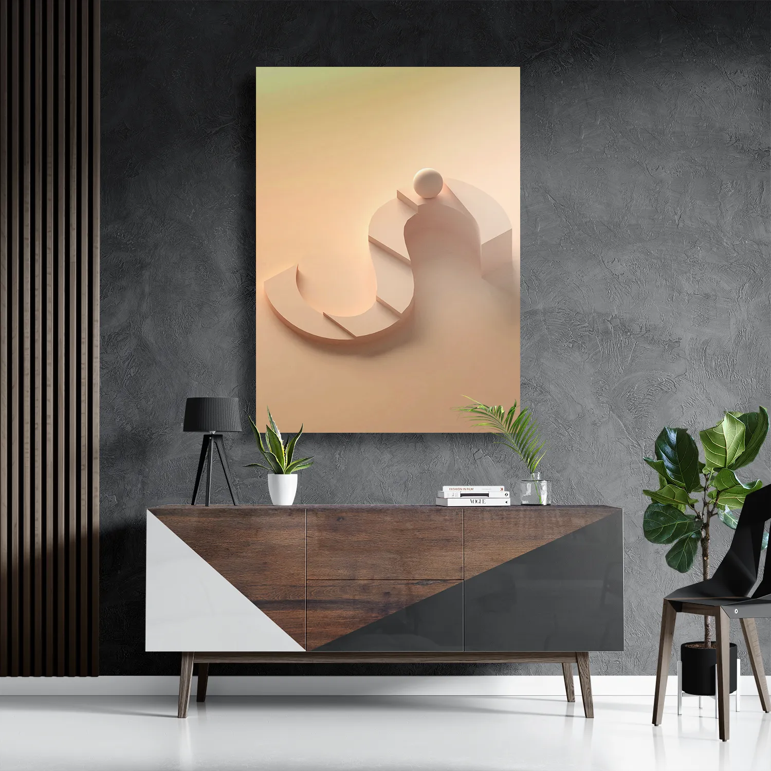 Schilderij Letter S Rechthoek Verticaal Template DB 50 70 Verticaal Abstract 12 3