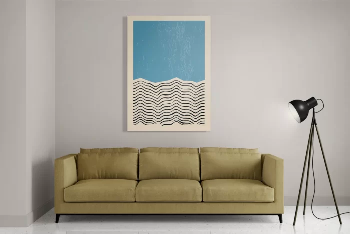 Schilderij Scandinavisch Basis Blauw Rechthoek Verticaal Template DB 50 70 Verticaal Abstract 13 2