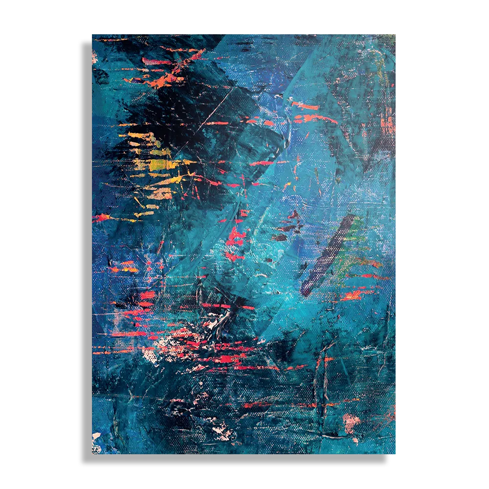 Schilderij Het blauwe schilderwerk Rechthoek Verticaal Template DB 50 70 Verticaal Abstract 15 1