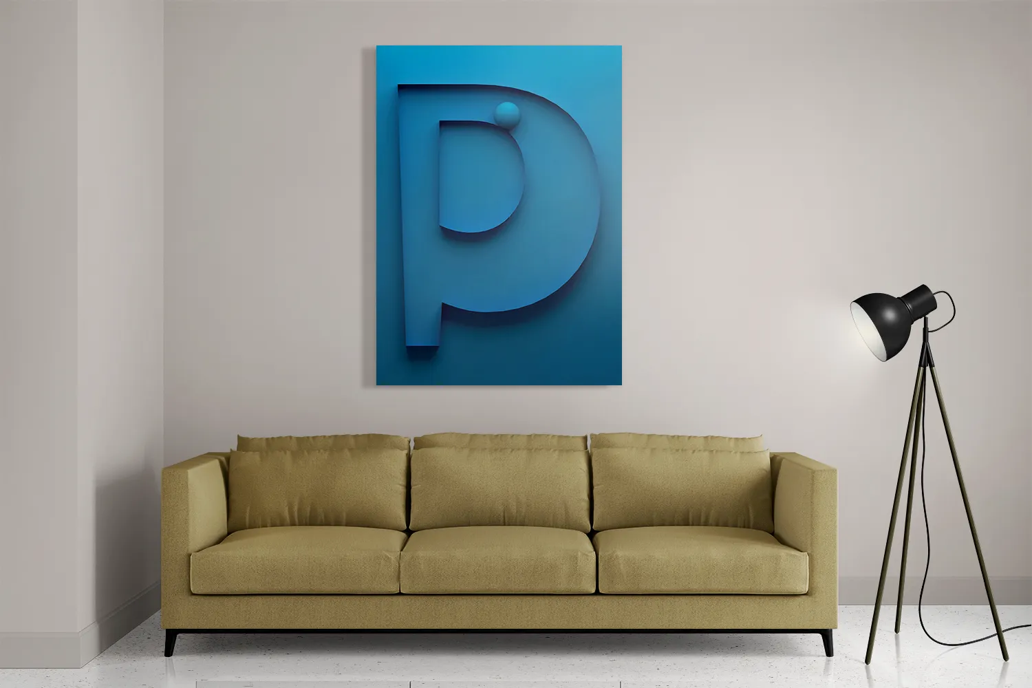 Schilderij Letter P Rechthoek Verticaal Template DB 50 70 Verticaal Abstract 16 2
