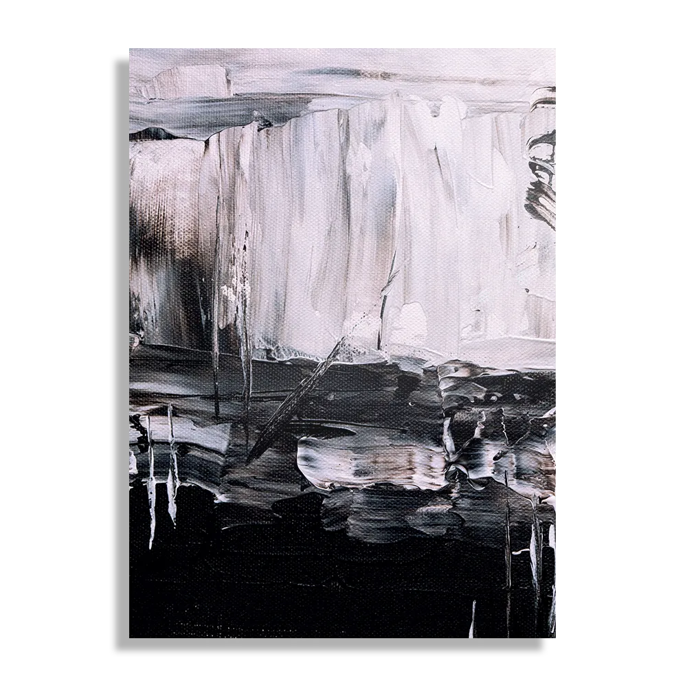 Schilderij Zwart wit schilderwerk Rechthoek Verticaal Template DB 50 70 Verticaal Abstract 17 1