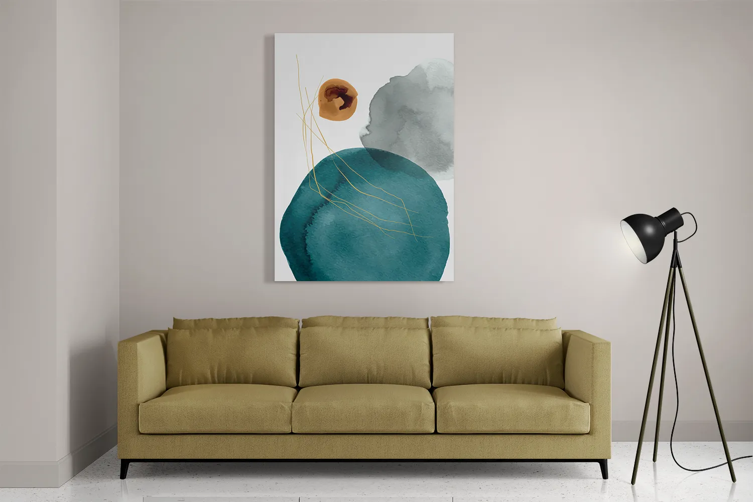 Schilderij Abstract Cirkels Multikleur 01 Rechthoek Verticaal Template DB 50 70 Verticaal Abstract 20 2