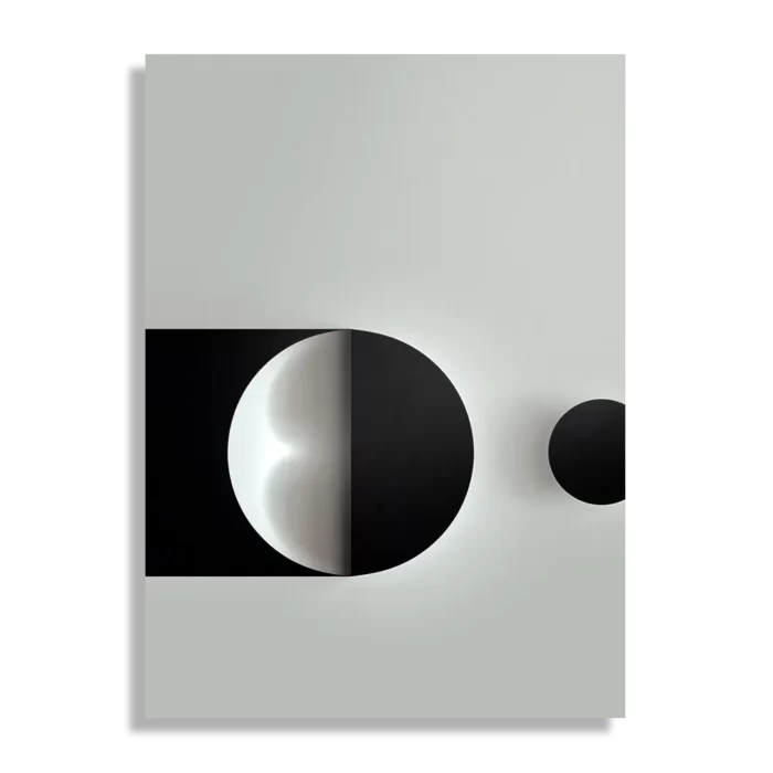 Schilderij Scandinavisch Wit met Zwart Element 01 Rechthoek Verticaal Template DB 50 70 Verticaal Abstract 21 1